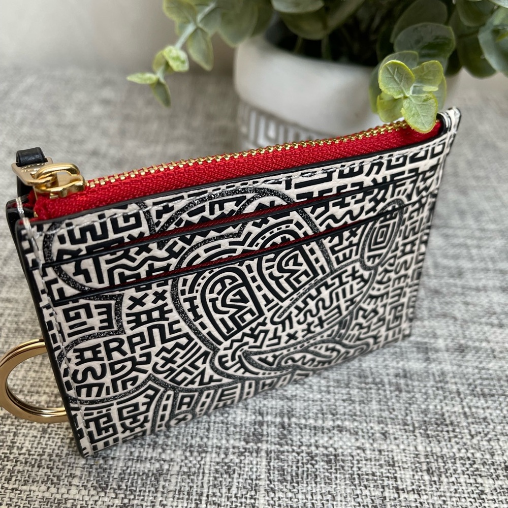 $69 Price per piece Coach Disney Mickey Mouse X Keith Haring Mini ID Case Card - Picture 6 of 12